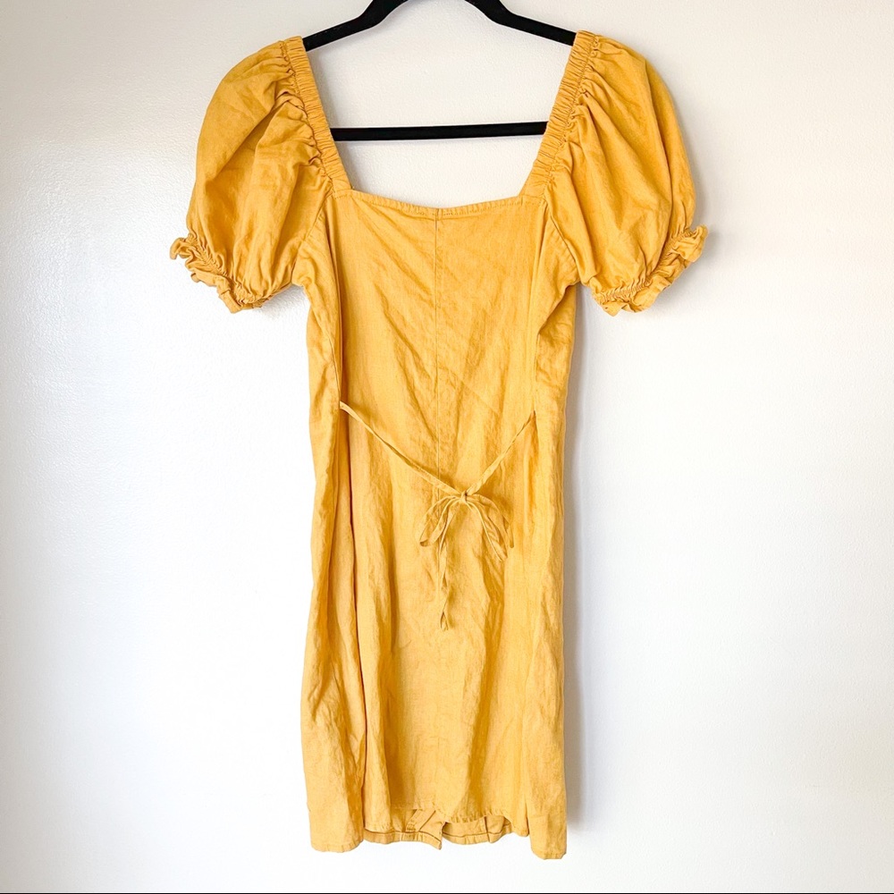 Cotton On Golden Yellow Ruffle Shoulder Dress - Picture 3 of 6